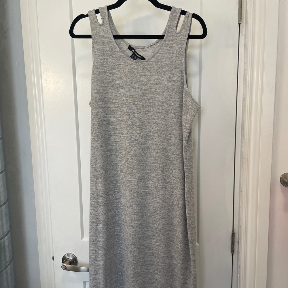 Le Chateau Light Gray Midi Dress